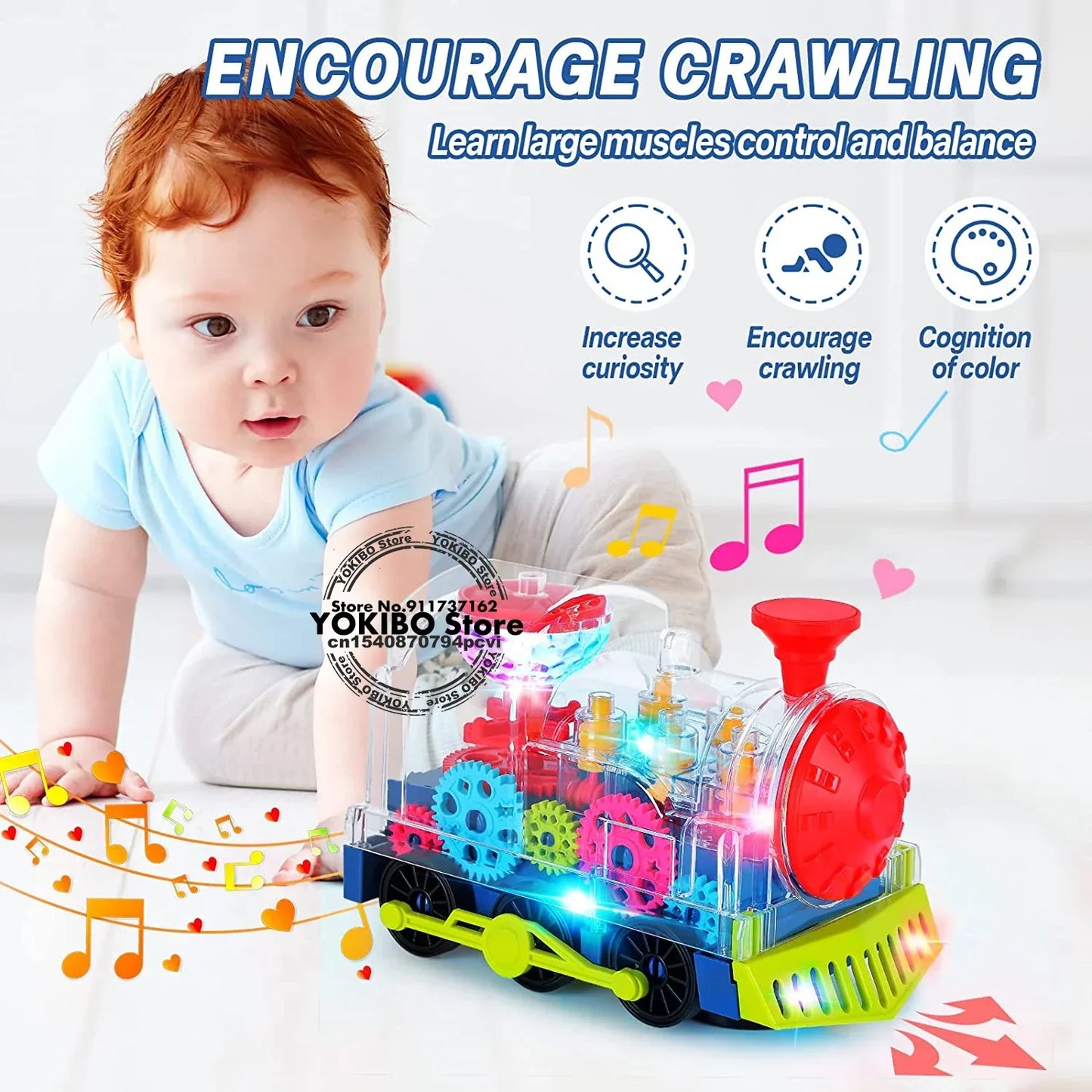 Fantastic and learning - Toy train with lights and music