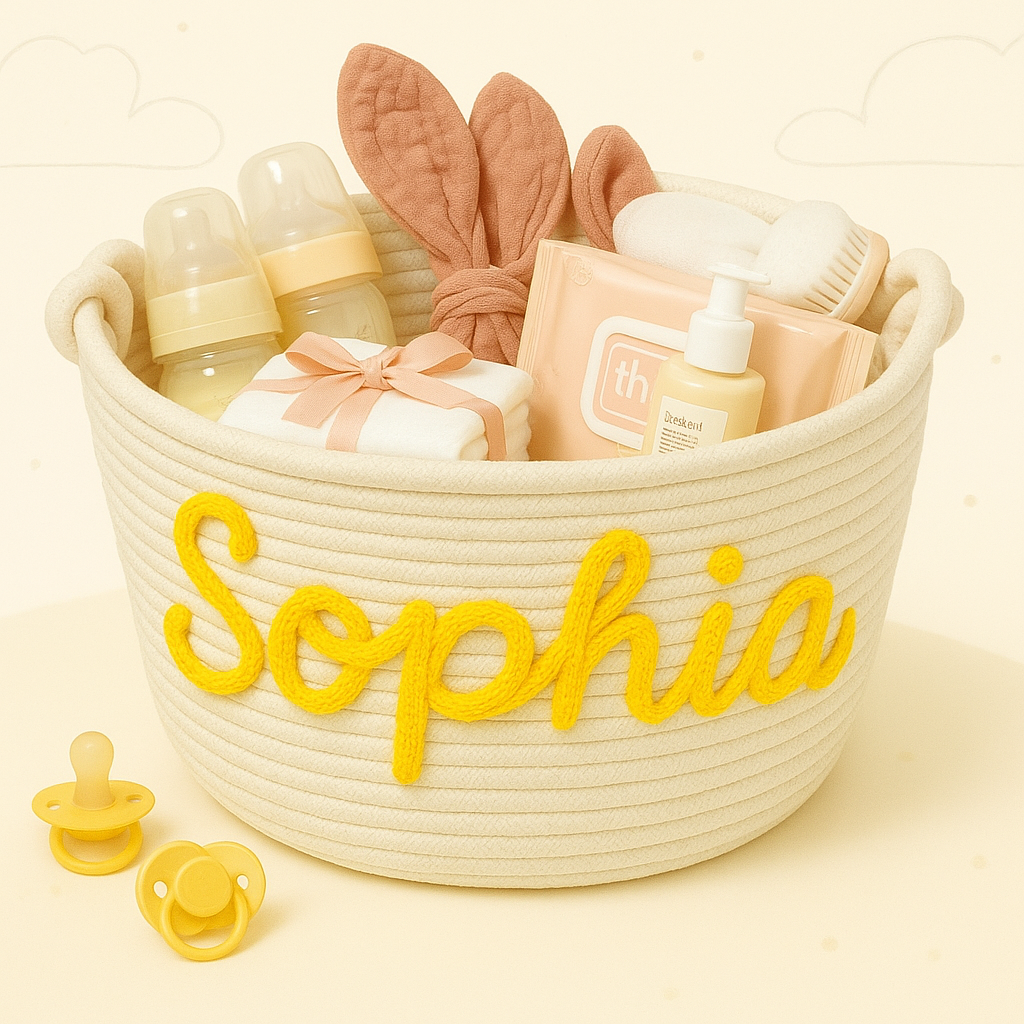 Cute & Personal – Custom Diaper Basket