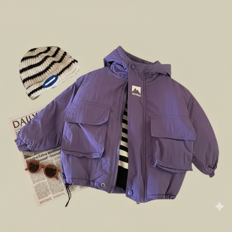 Windproof & Water-repellent – Children's Windbreaker with Hood