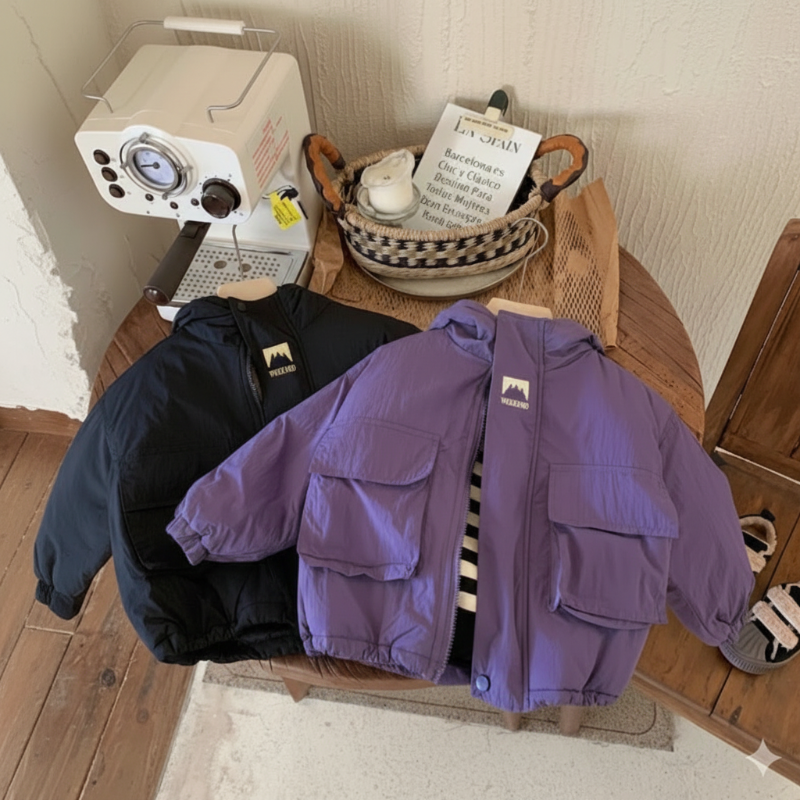 Windproof & Water-repellent – Children's Windbreaker with Hood