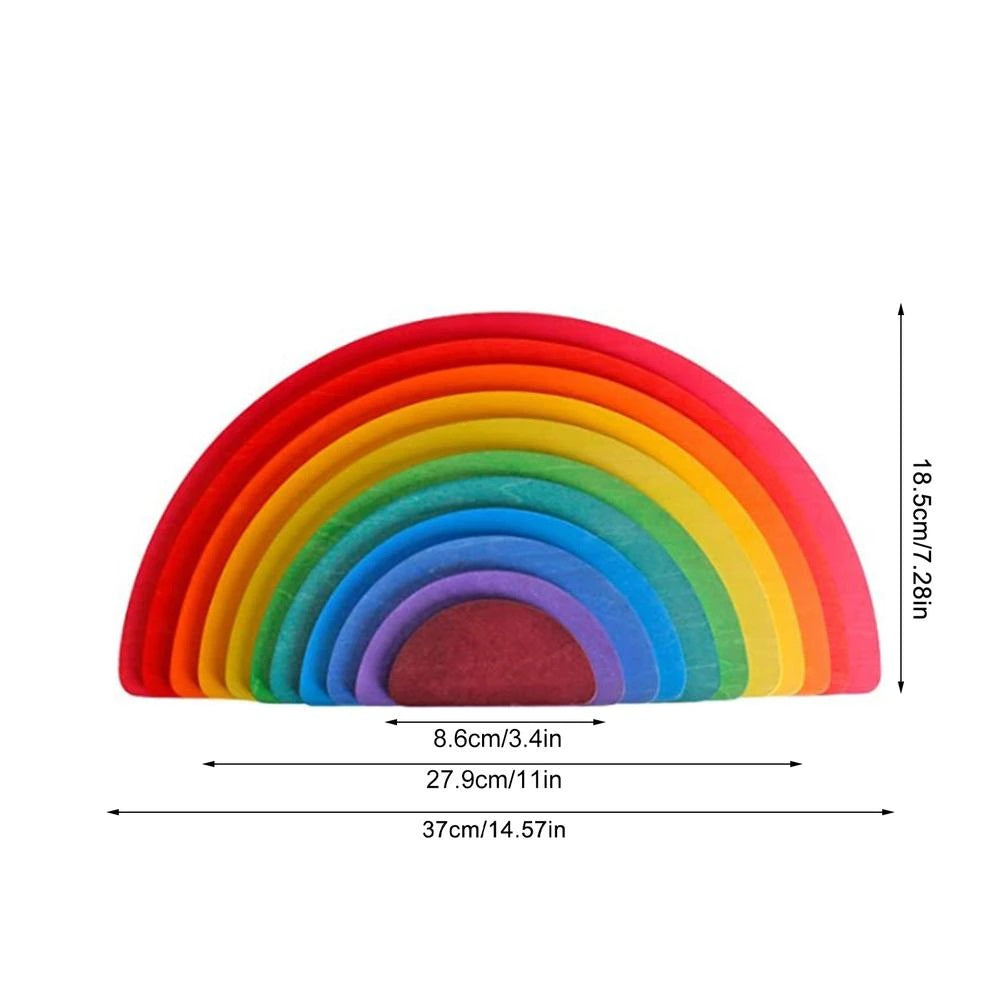 Unlimited building possibilities - Wood rainbow discs