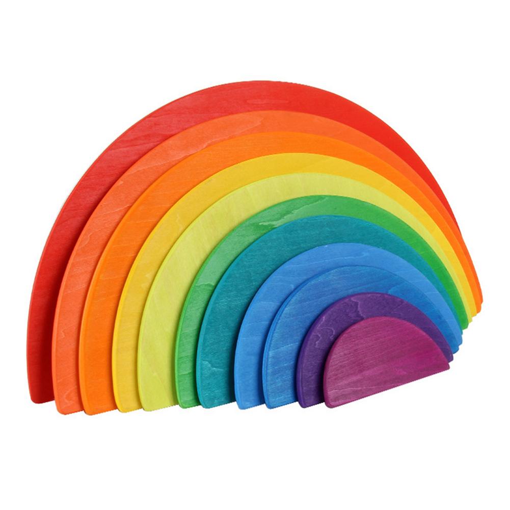 Unlimited building possibilities - Wood rainbow discs
