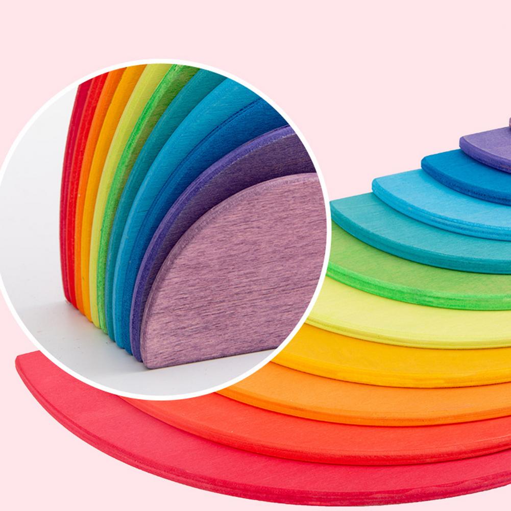 Unlimited building possibilities - Wood rainbow discs
