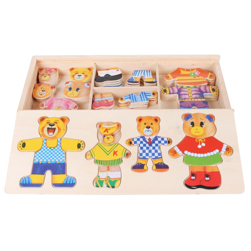 Wood jigsaw puzzle 'Boris the teddy bear'