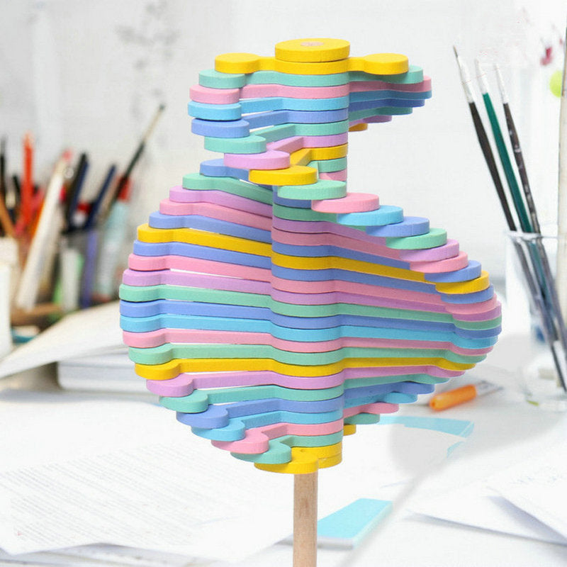 Rotating wooden lollipop - Wood stress toy