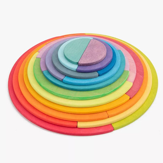 Unlimited building possibilities - Wood rainbow discs