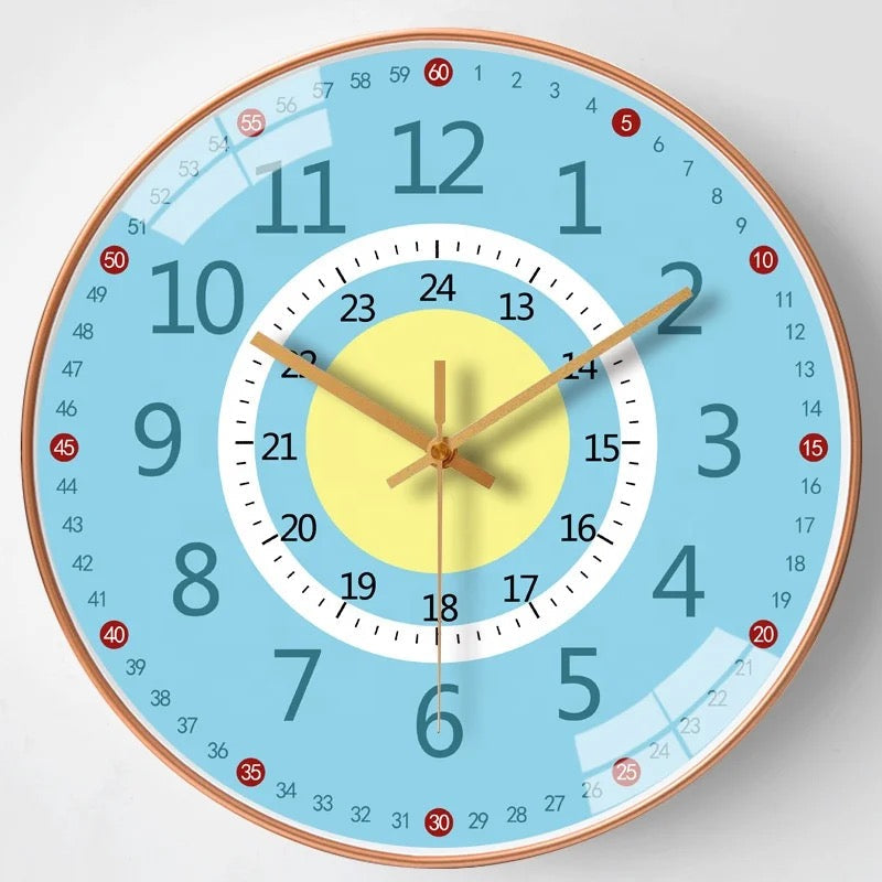 Independent & Quiet - Educational Children's Wall Clock