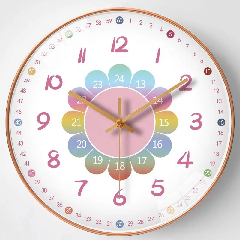 Independent & Quiet - Educational Children's Wall Clock
