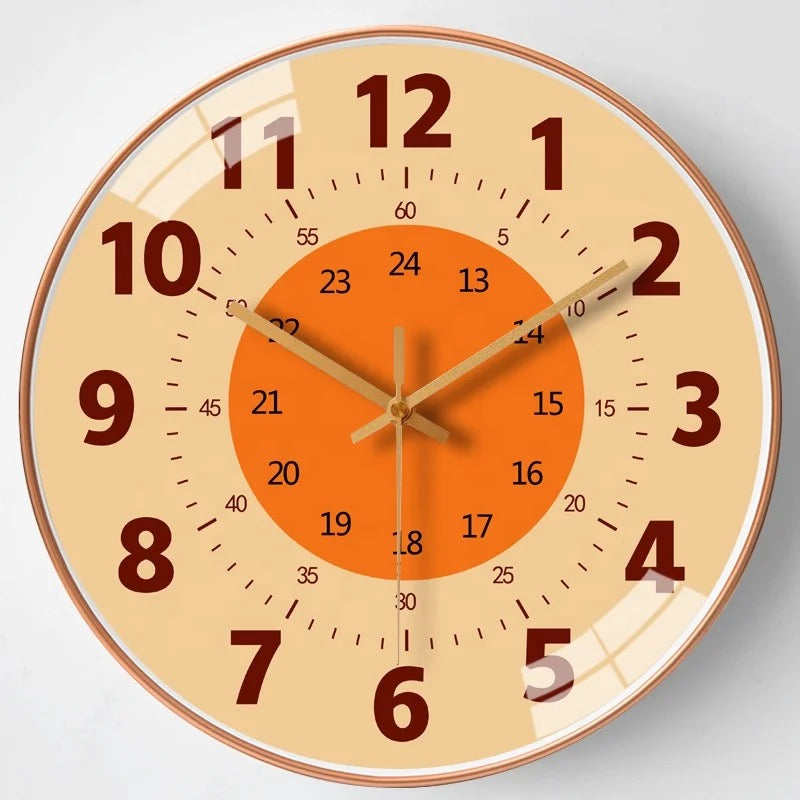 Independent & Quiet - Educational Children's Wall Clock