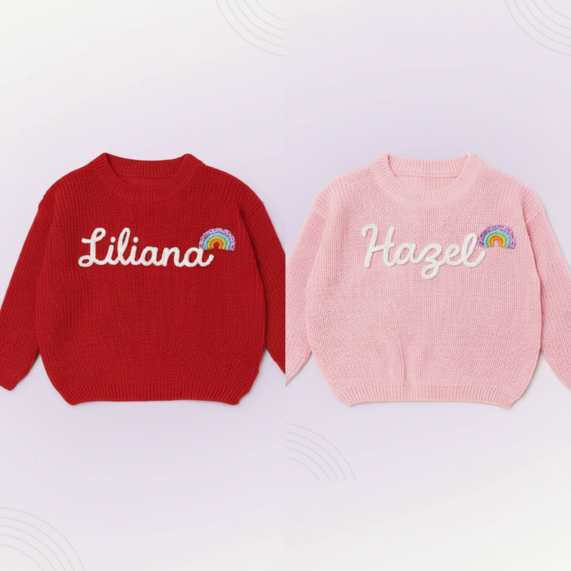 Custom Knitted Name Sweater for Children