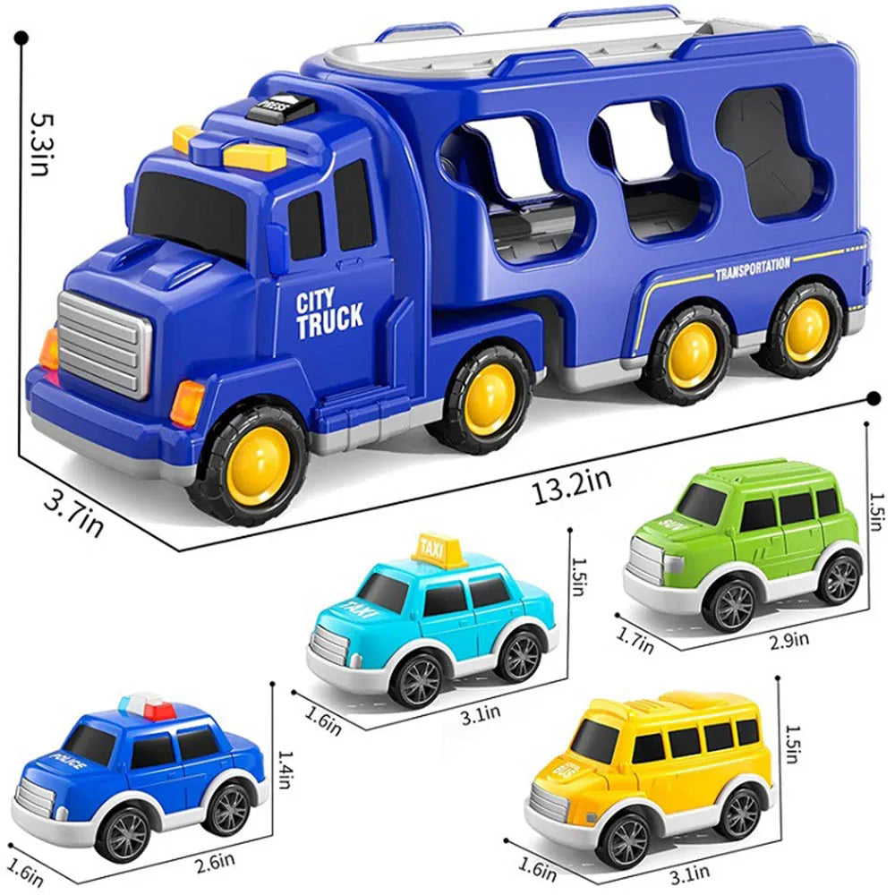Car with lights and music - Cargo transport toy car