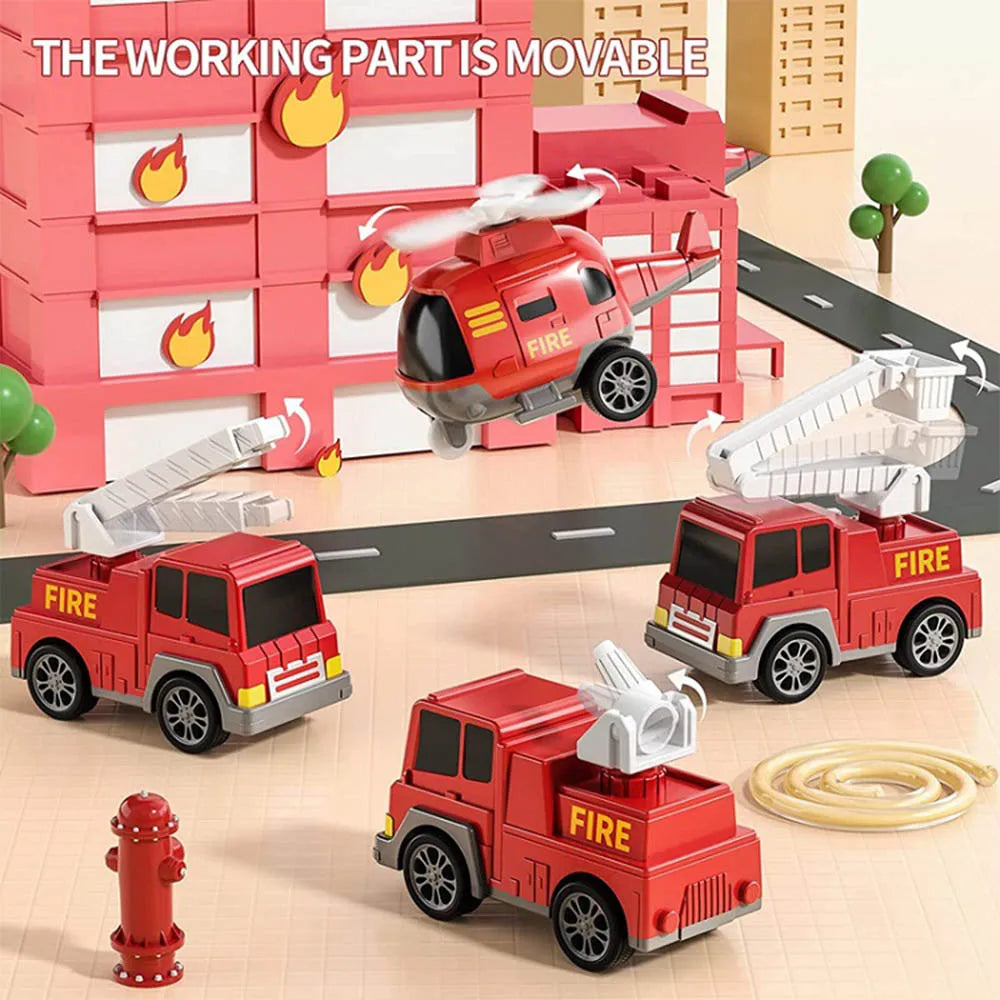 Car with lights and music - Cargo transport toy car