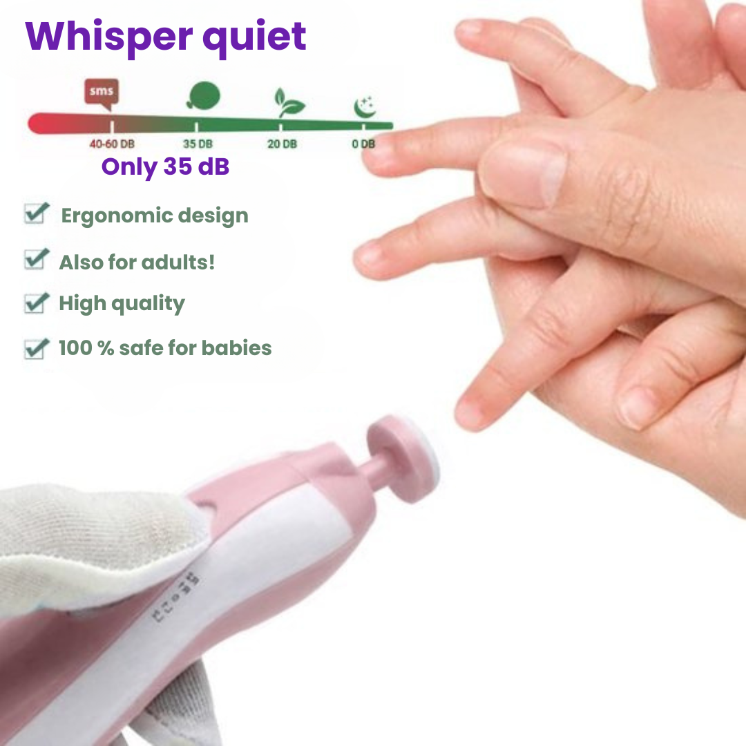 SafeCare – Silent & Safe – Electric Infant Nail File Set