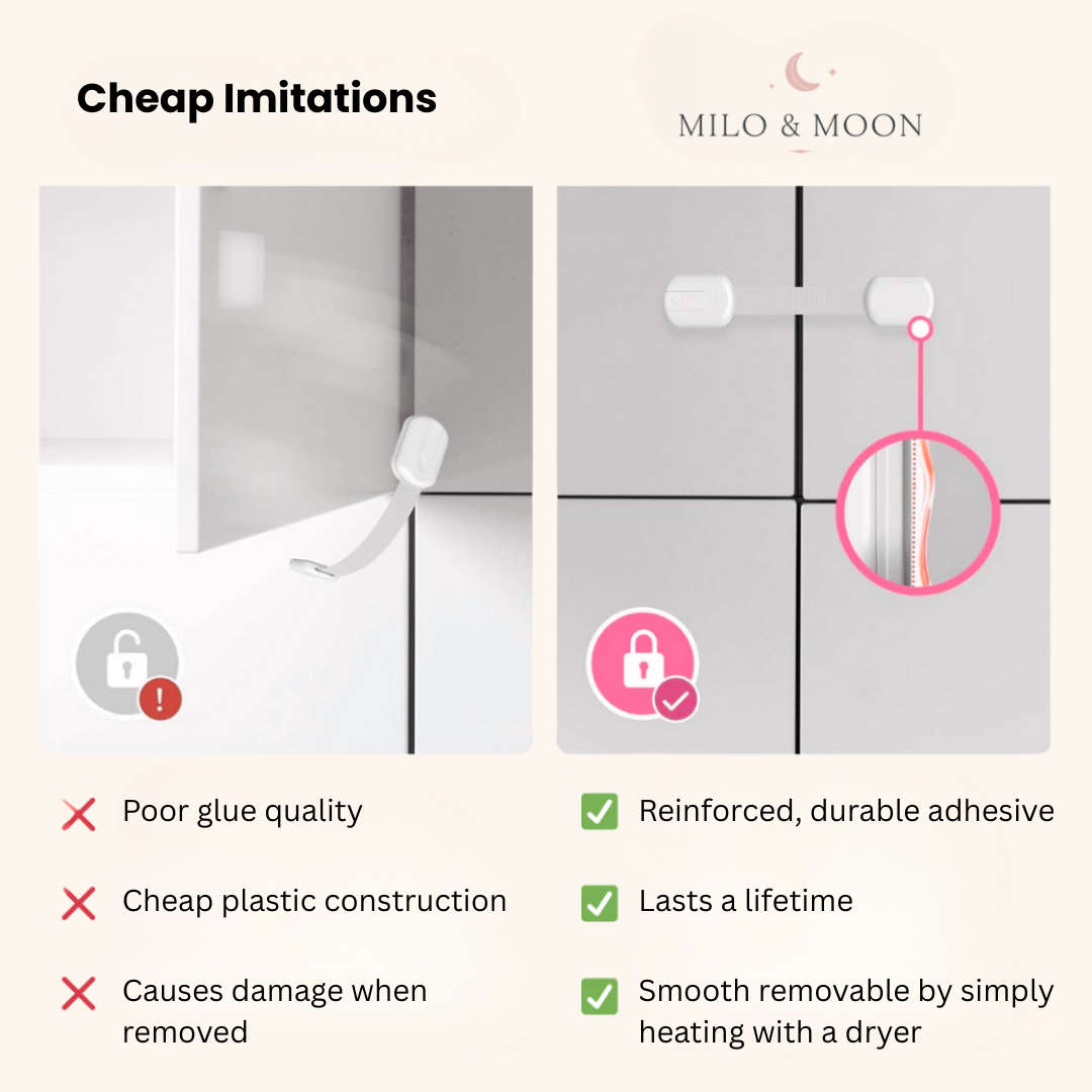 Invisible Safety – Childproof Cabinet & Drawer Locks (8 pieces)