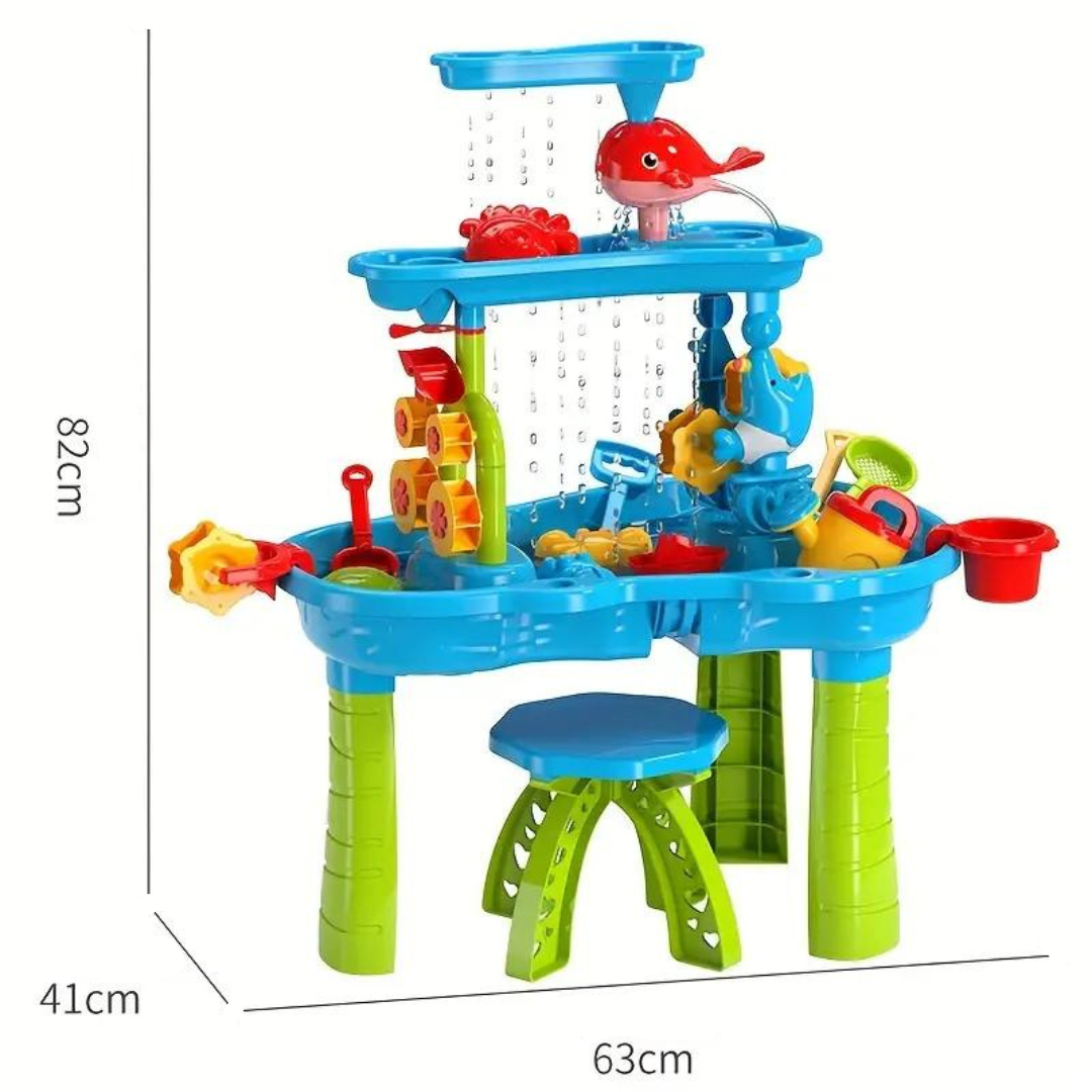 AquaPlay – Summer Play & Discovery - 3-Layer Sand and Water Play Table