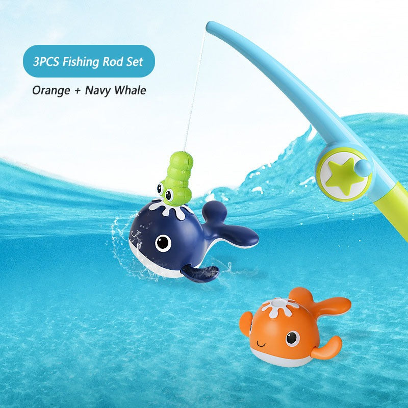 Cute bathing fish - Swimming whales