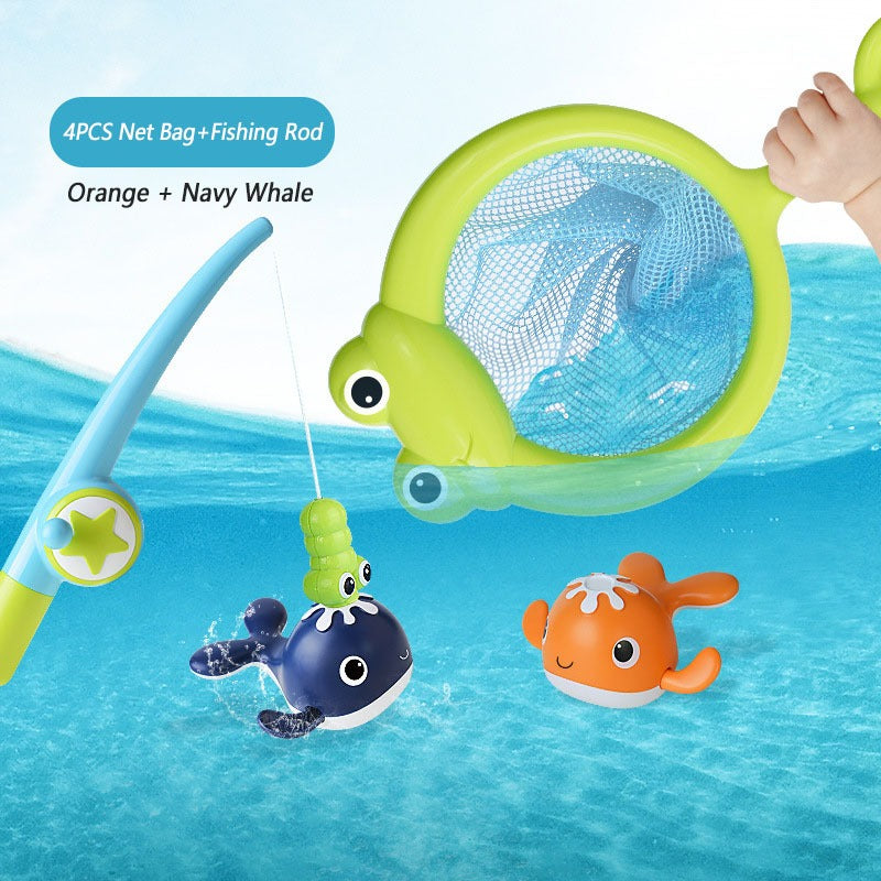 Cute bathing fish - Swimming whales