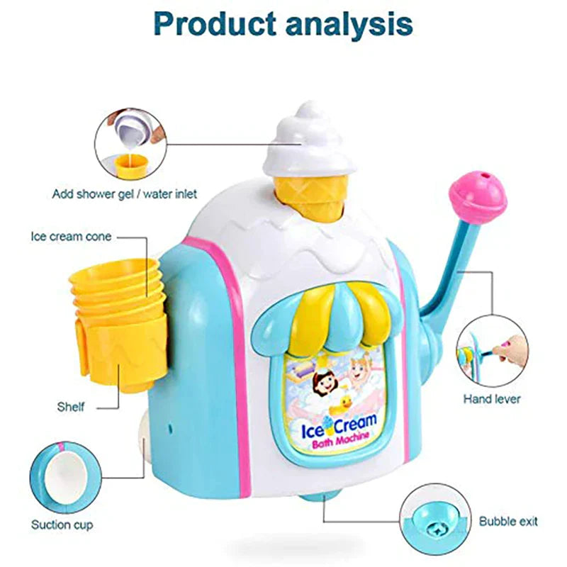 Foam mobiles - Bathing with a soap pump