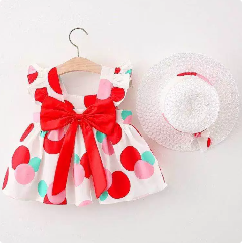 Sweet & Summery - Fruit Dress (includes FREE straw hat)
