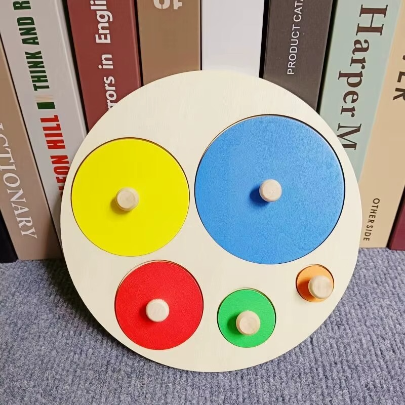 Toddler Puzzle Play - Geometric Montessori Shapes Puzzle