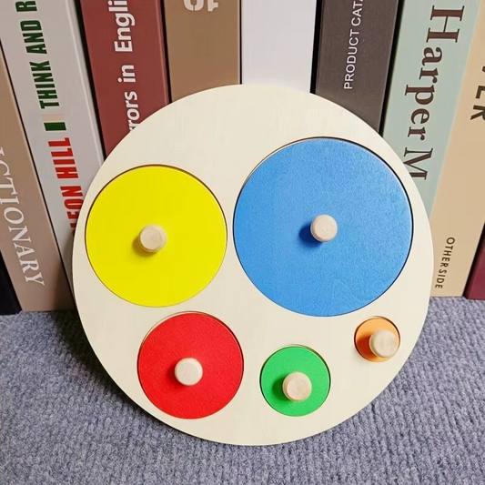 Toddler Puzzle Play - Geometric Montessori Shapes Puzzle