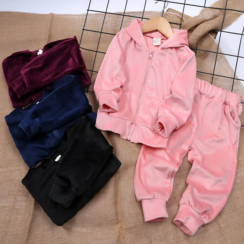 Children Tales – Warm & Comfortable – Velvet Tracksuit for Kids