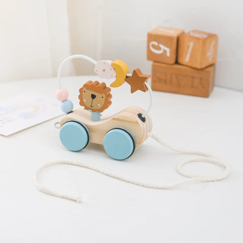 Train, Car & Motor Skills - Wooden Beads and Drag Kit