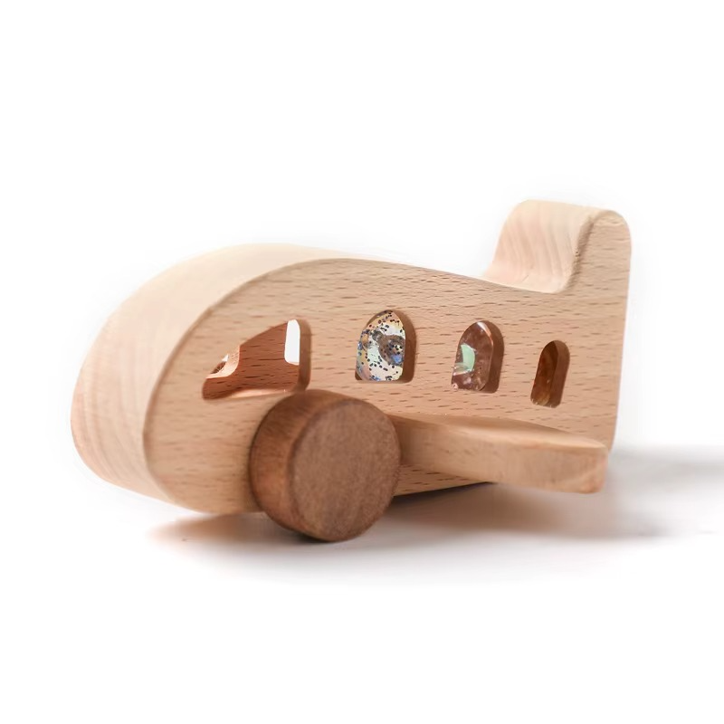 Promote Creativity & Motor Skills - Wooden Montessori Airplane Plaything