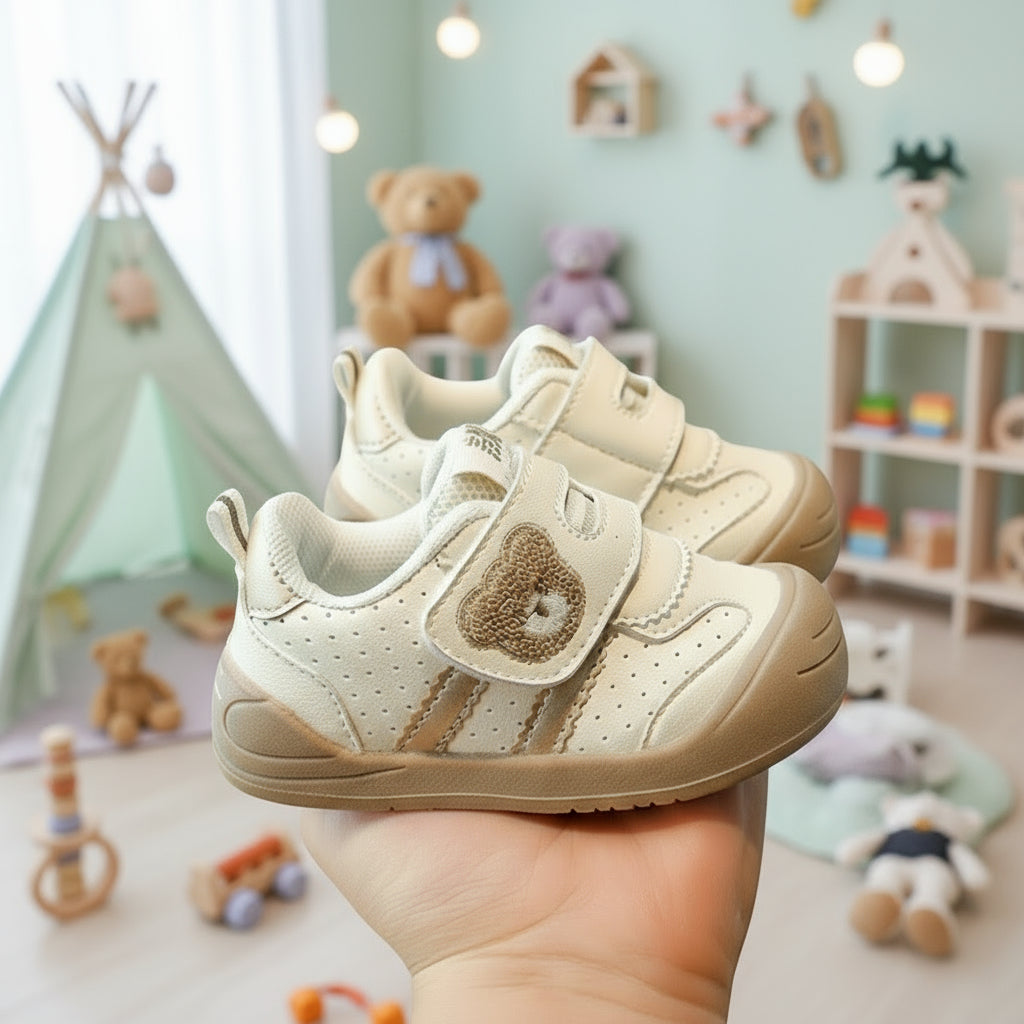 Sturdy & Supple - Velcro Sneakers with bear pattern