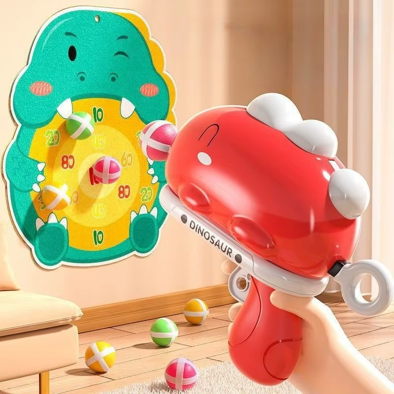 Dino Aiming Activity - Ball gun and target