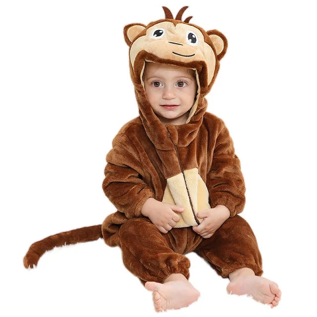 Durable & Washable - Animal Romper Onesie (0-24 months)