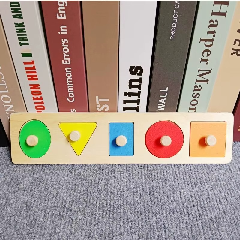 Toddler Puzzle Play - Geometric Montessori Shapes Puzzle