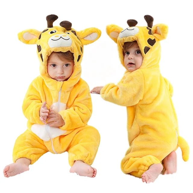 Durable & Washable - Animal Romper Onesie (0-24 months)