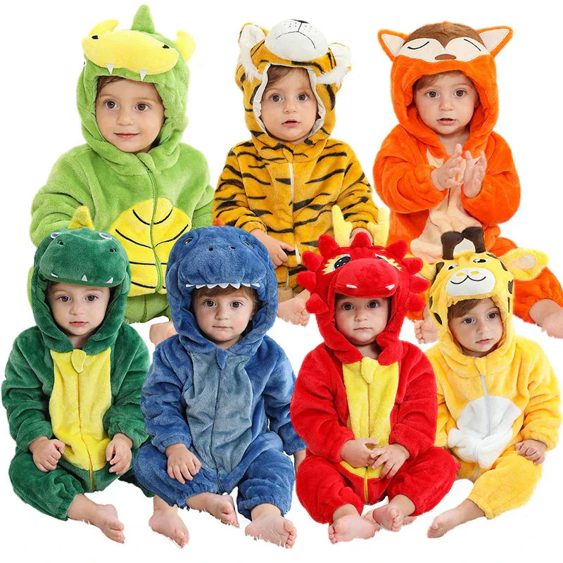 Durable & Washable - Animal Romper Onesie (0-24 months)
