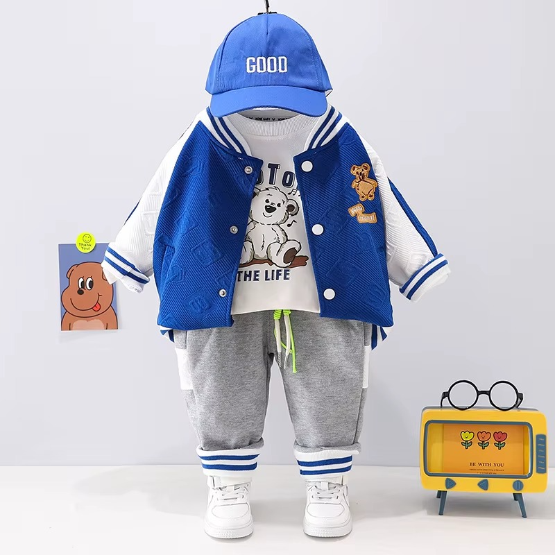 Toddler & Adventure - 3-Piece Clothing Kit Red Baseball Bear