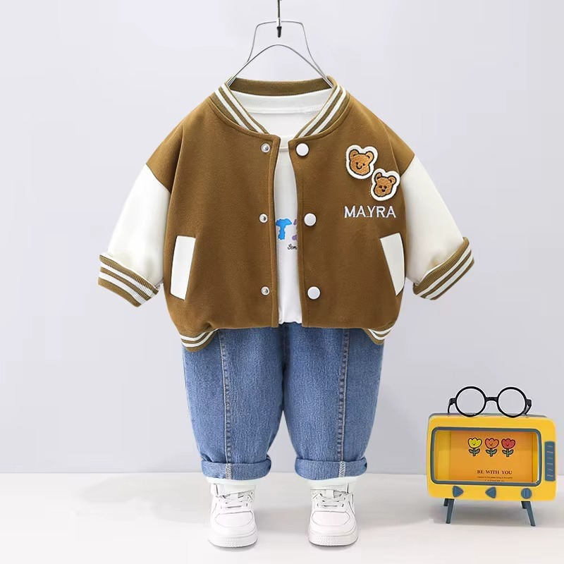 Toddler & Adventure - 3-Piece Clothing Kit Red Baseball Bear