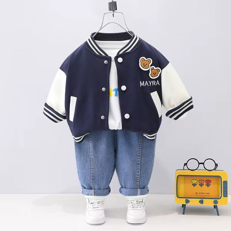 Toddler & Adventure - 3-Piece Clothing Kit Red Baseball Bear