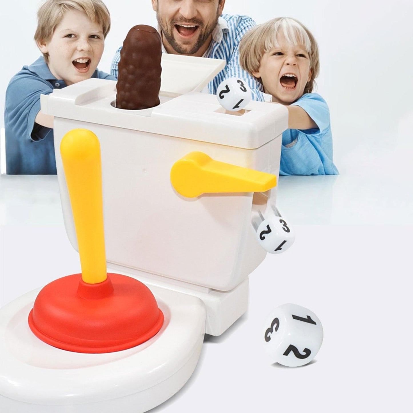 Who will catch the flying turd? - Family game
