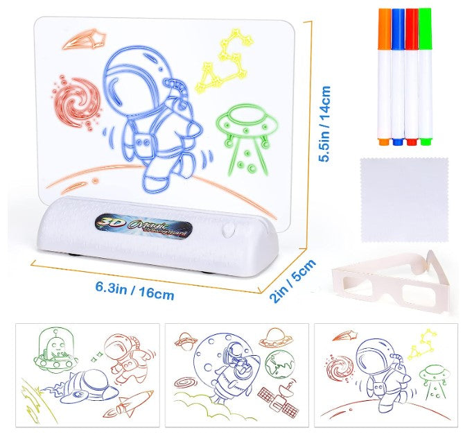Glowing art - Illuminating 3D drawing board