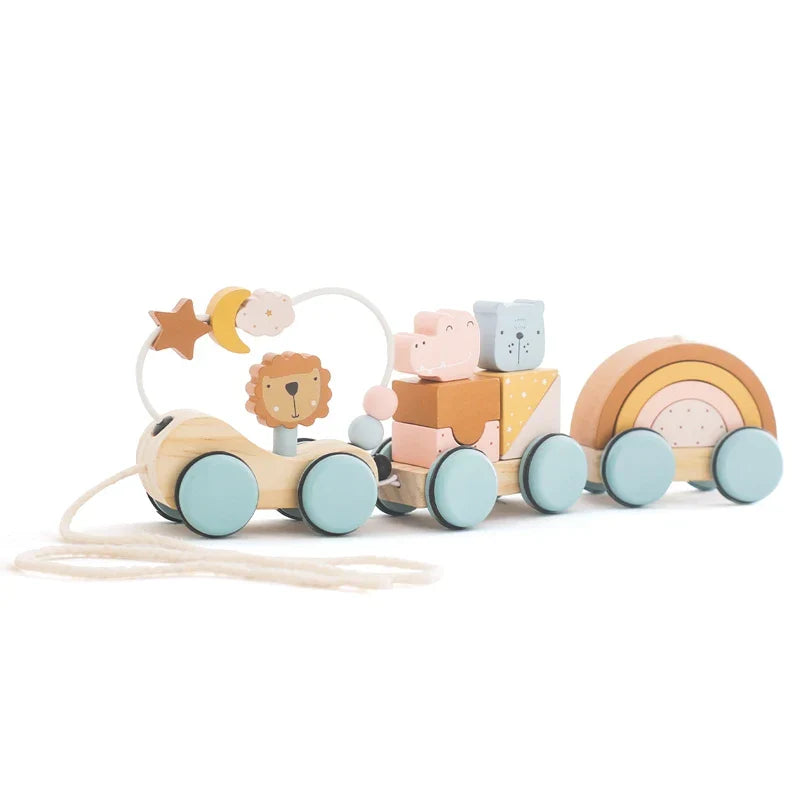 Train, Car & Motor Skills - Wooden Beads and Drag Kit