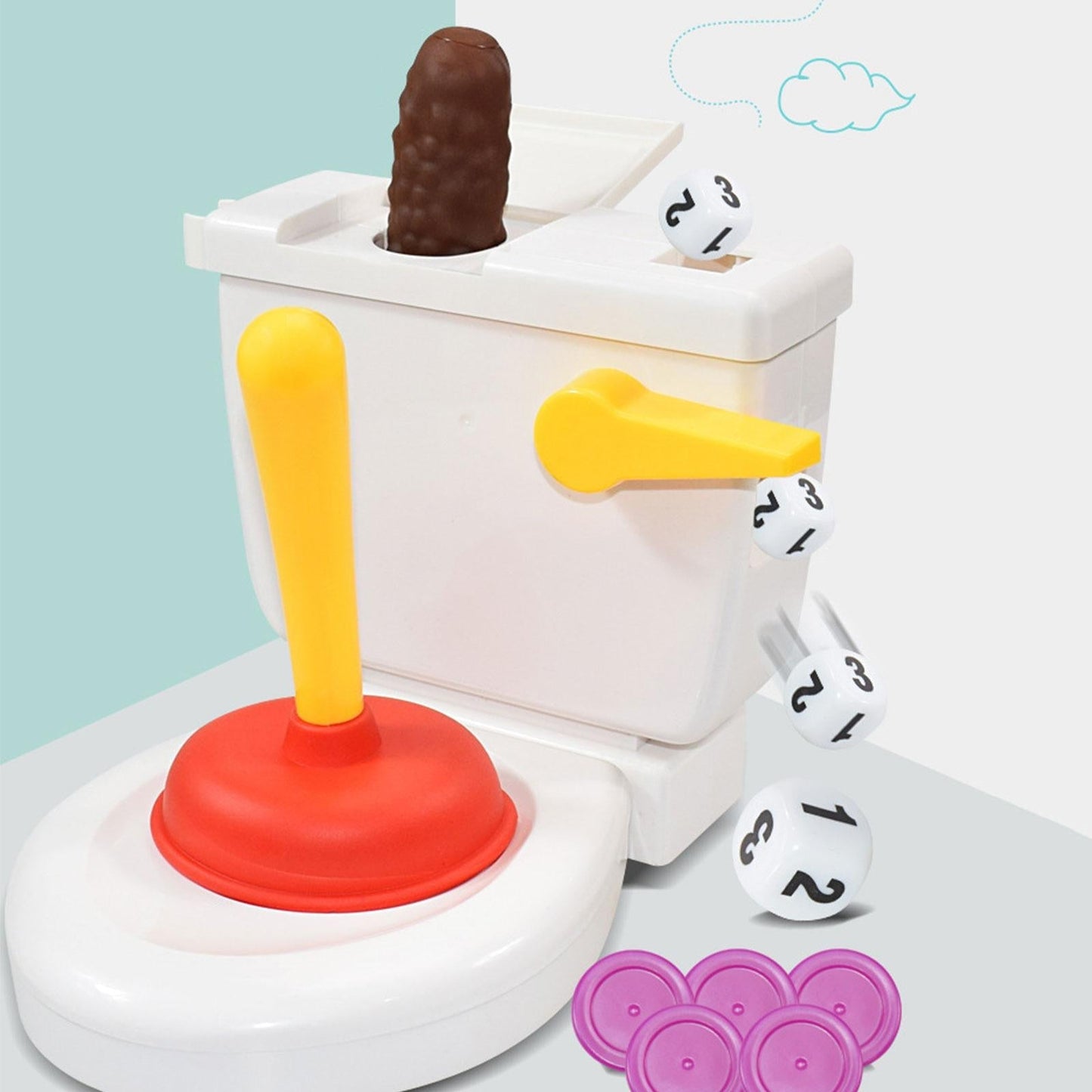 Who will catch the flying turd? - Family game