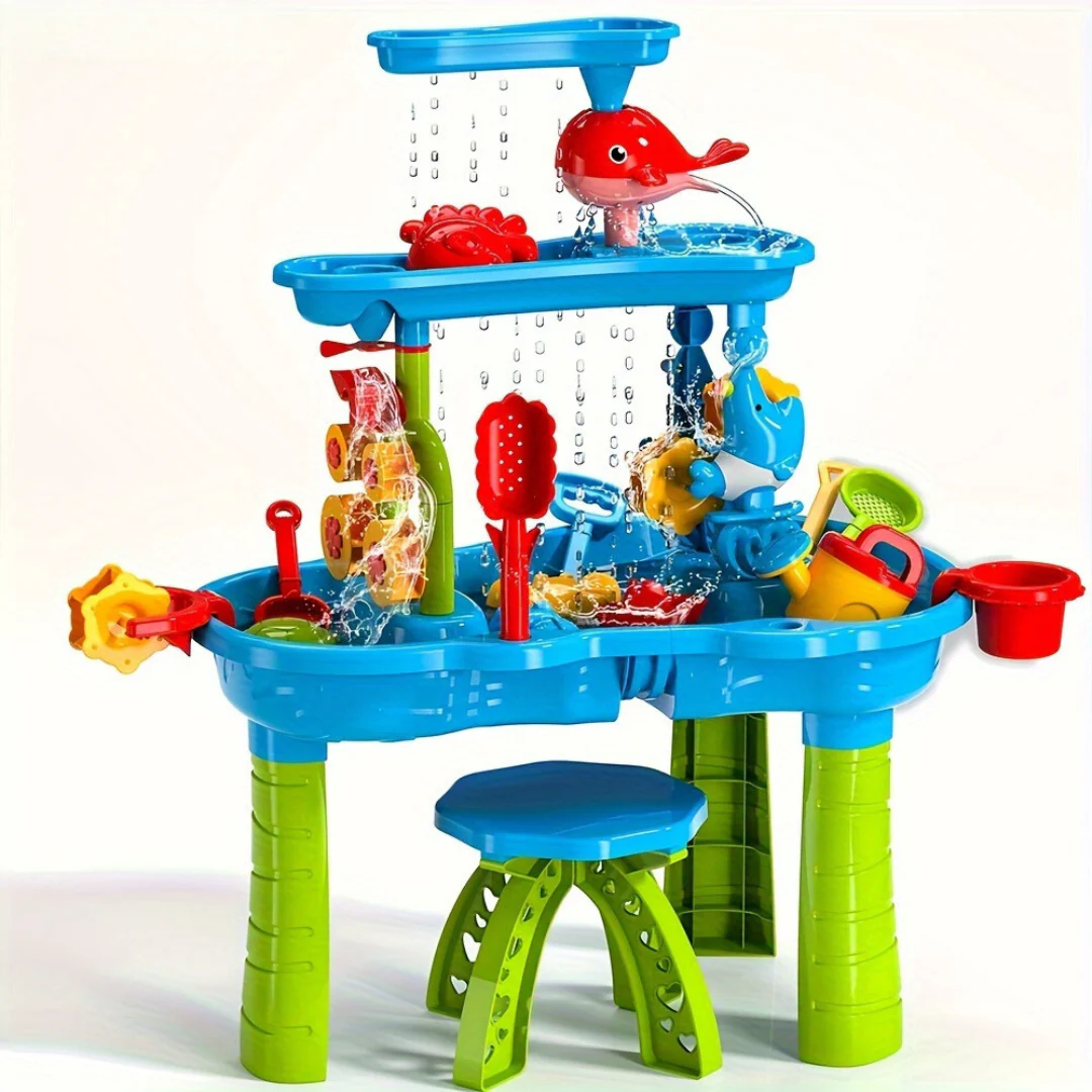 AquaPlay – Summer Play & Discovery - 3-Layer Sand and Water Play Table