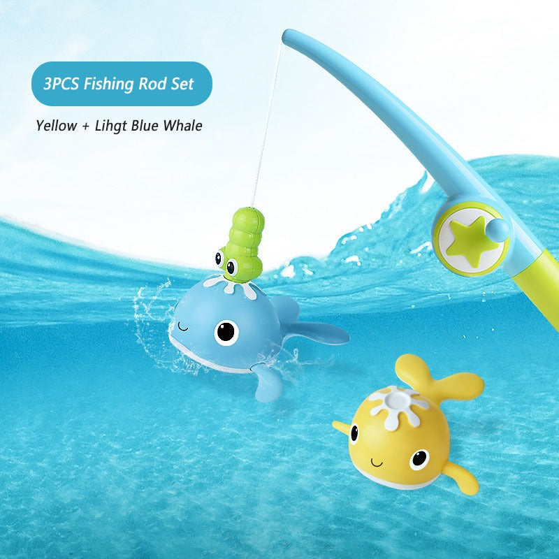 Cute bathing fish - Swimming whales