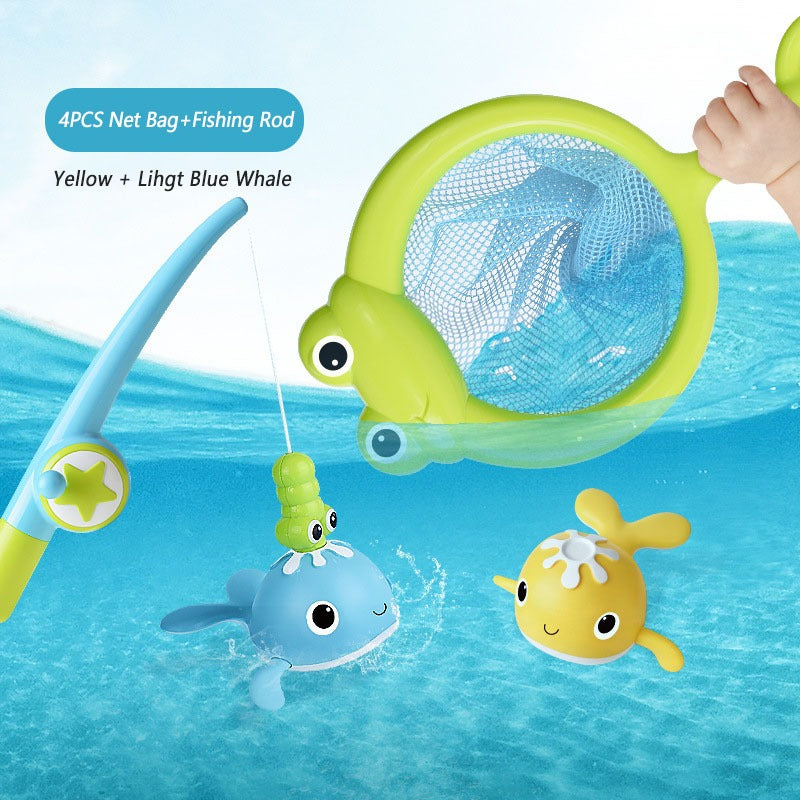 Cute bathing fish - Swimming whales