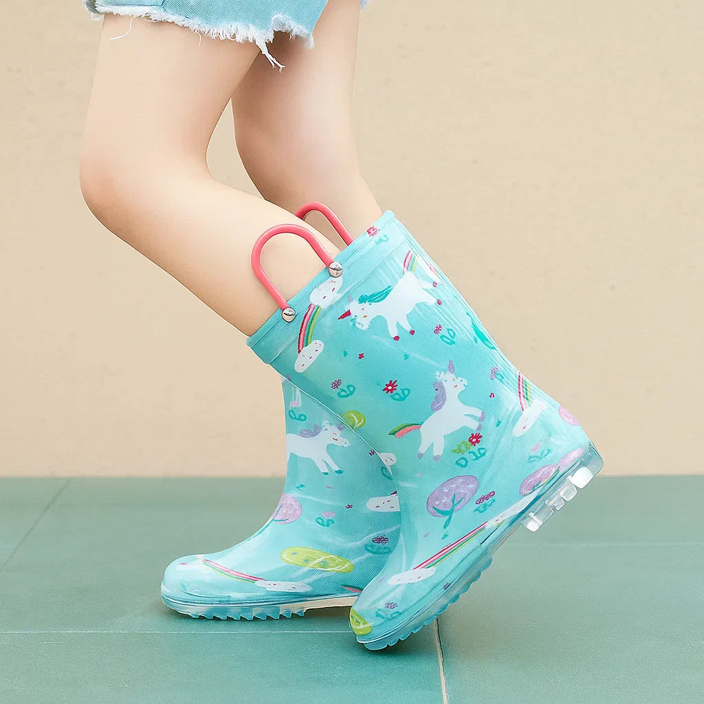 Easy & Waterproof – Rain Boots with Print & Loop