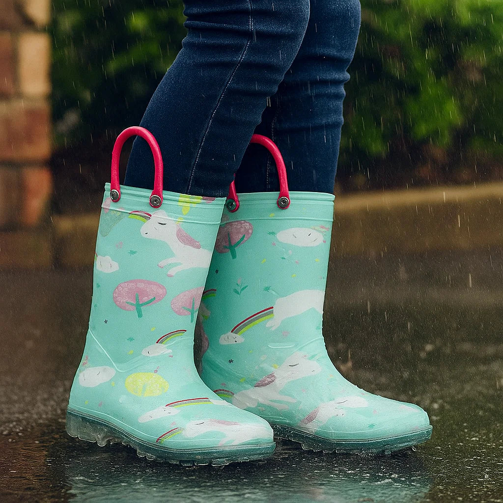 Easy & Waterproof – Rain Boots with Print & Loop