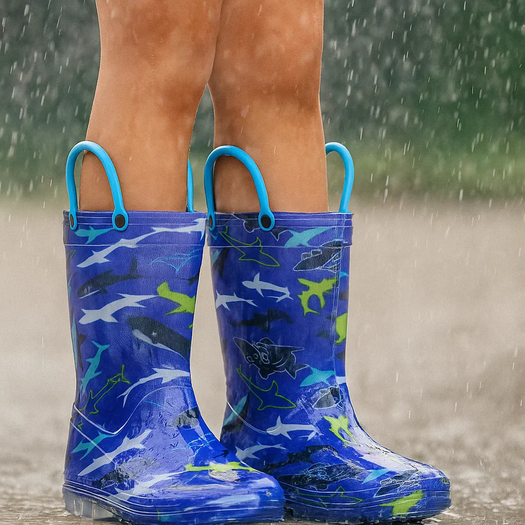 Easy & Waterproof – Rain Boots with Print & Loop