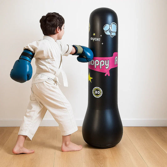 Play & Active – Inflatable Punching Bag with Gloves