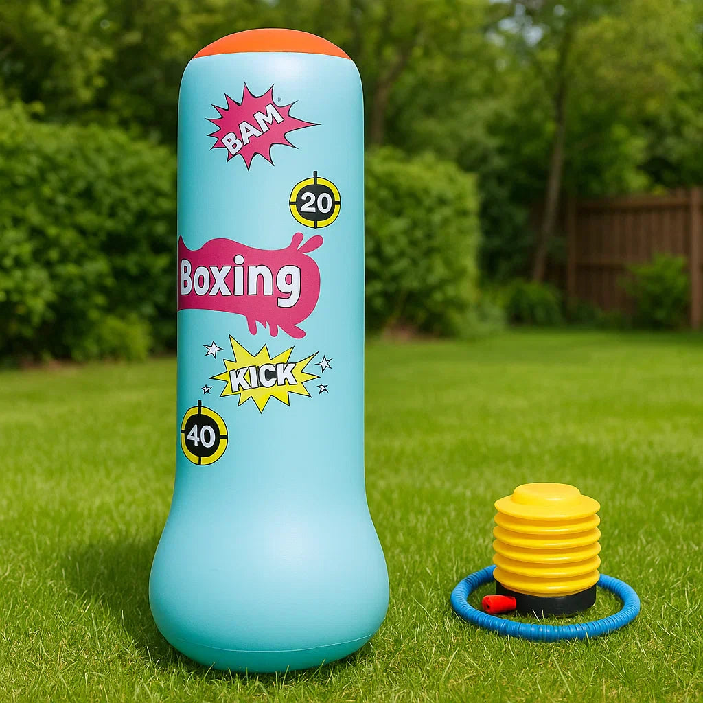 Play & Active – Inflatable Punching Bag with Gloves