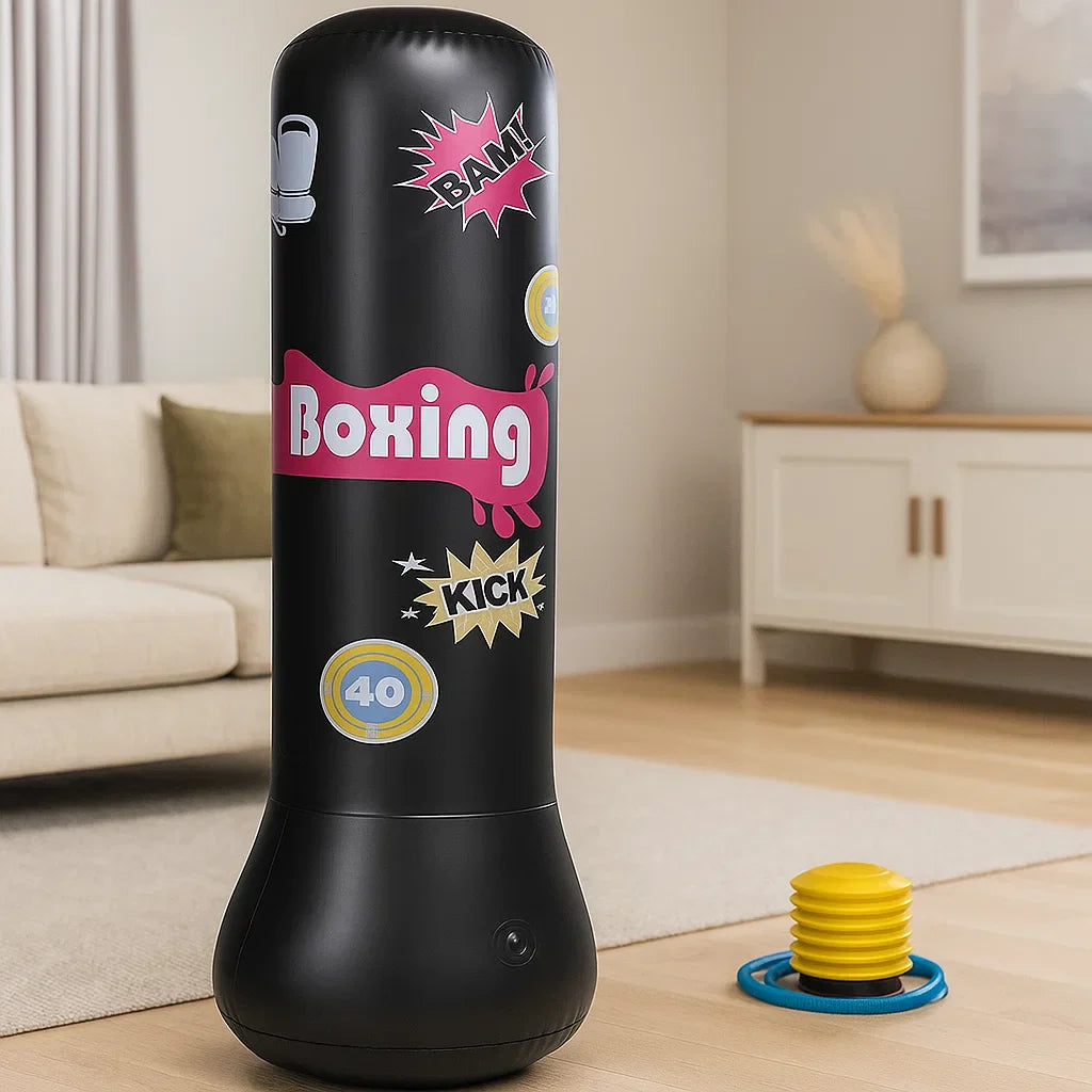 Play & Active – Inflatable Punching Bag with Gloves